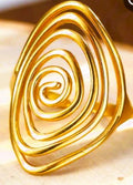Anel Statement 'Portal Vortex' em Espiral (Aço Inoxidável) – Expansão e Movimento | 432 Hz & 852 Hz