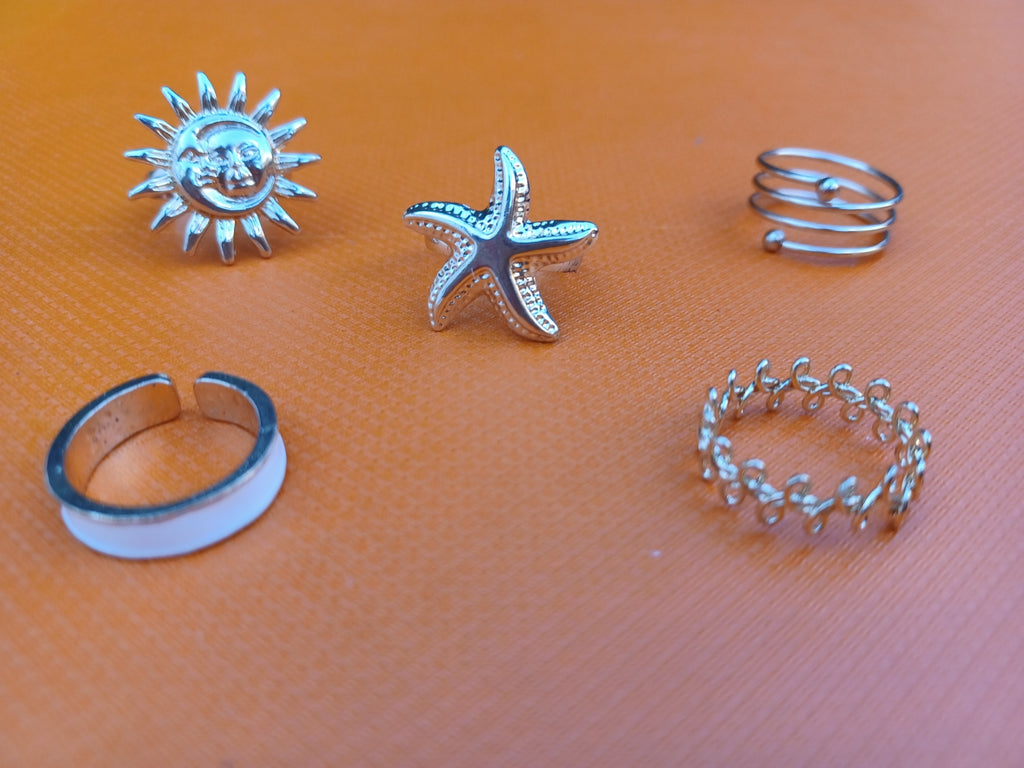Coleção 'Alma Boho' – Anéis Talismã Ajustáveis | Ouro Solar (432 Hz)