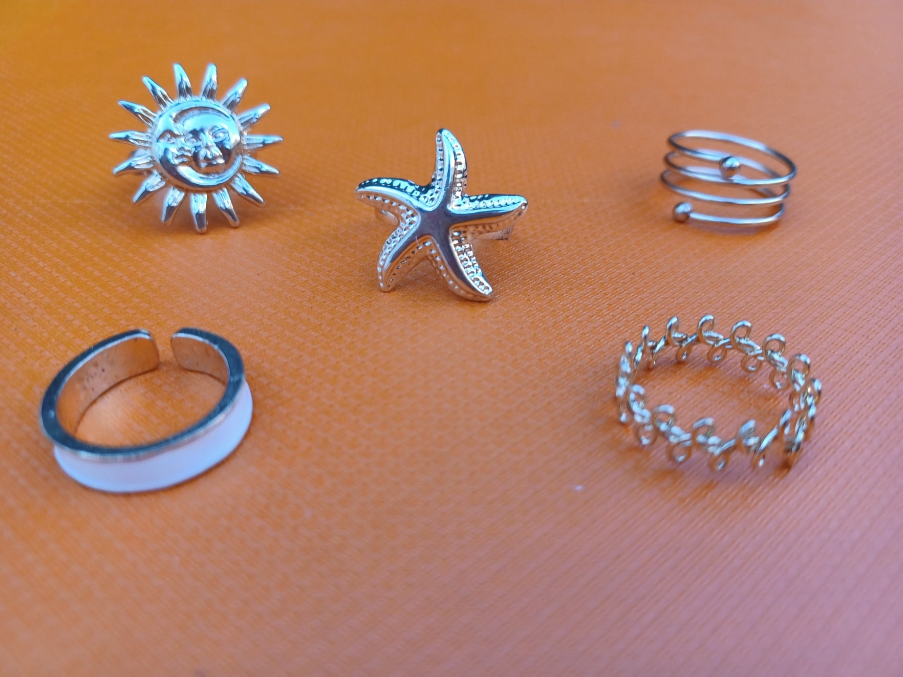 Coleção 'Alma Boho' – Anéis Talismã Ajustáveis | Ouro Solar (432 Hz)