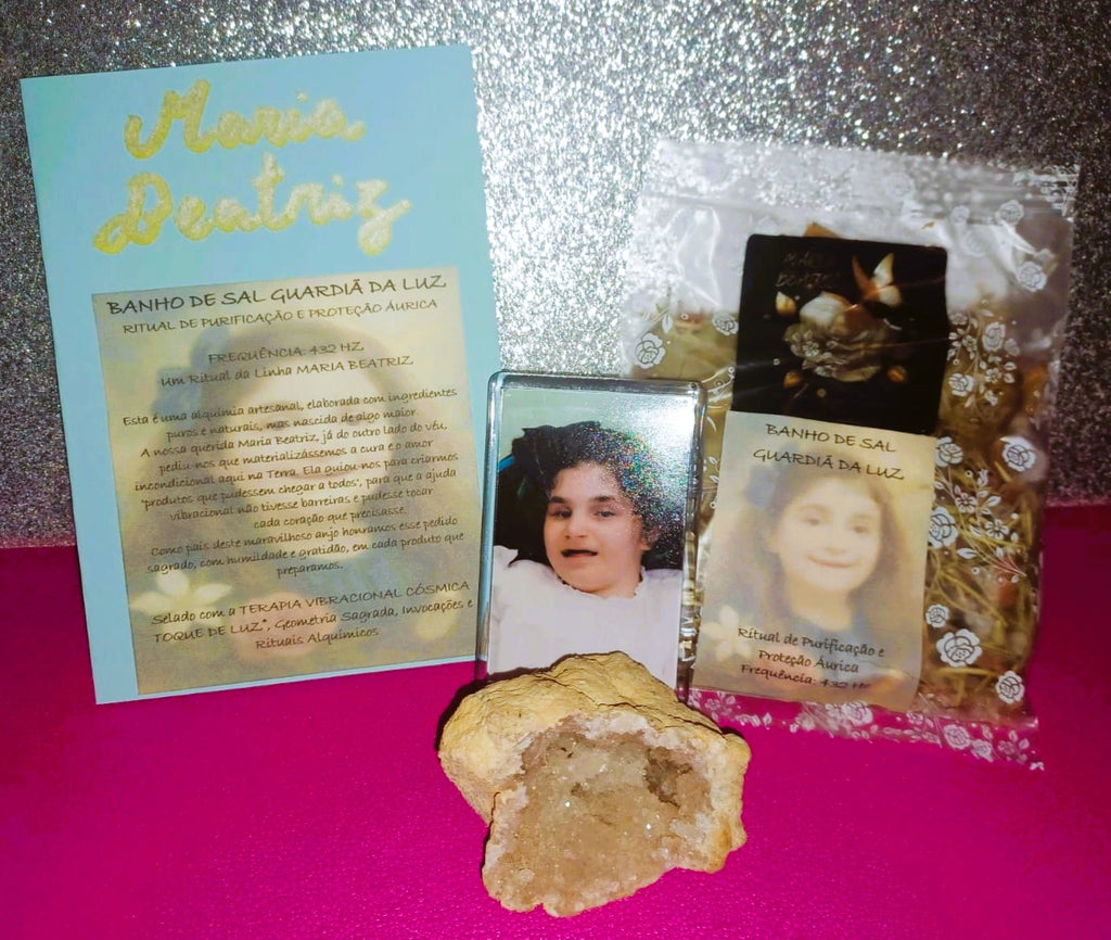 Banho de Sal 'Guardiã da Luz' – Purificação e Proteção Áurica | Coleção Maria Beatriz (432 Hz)