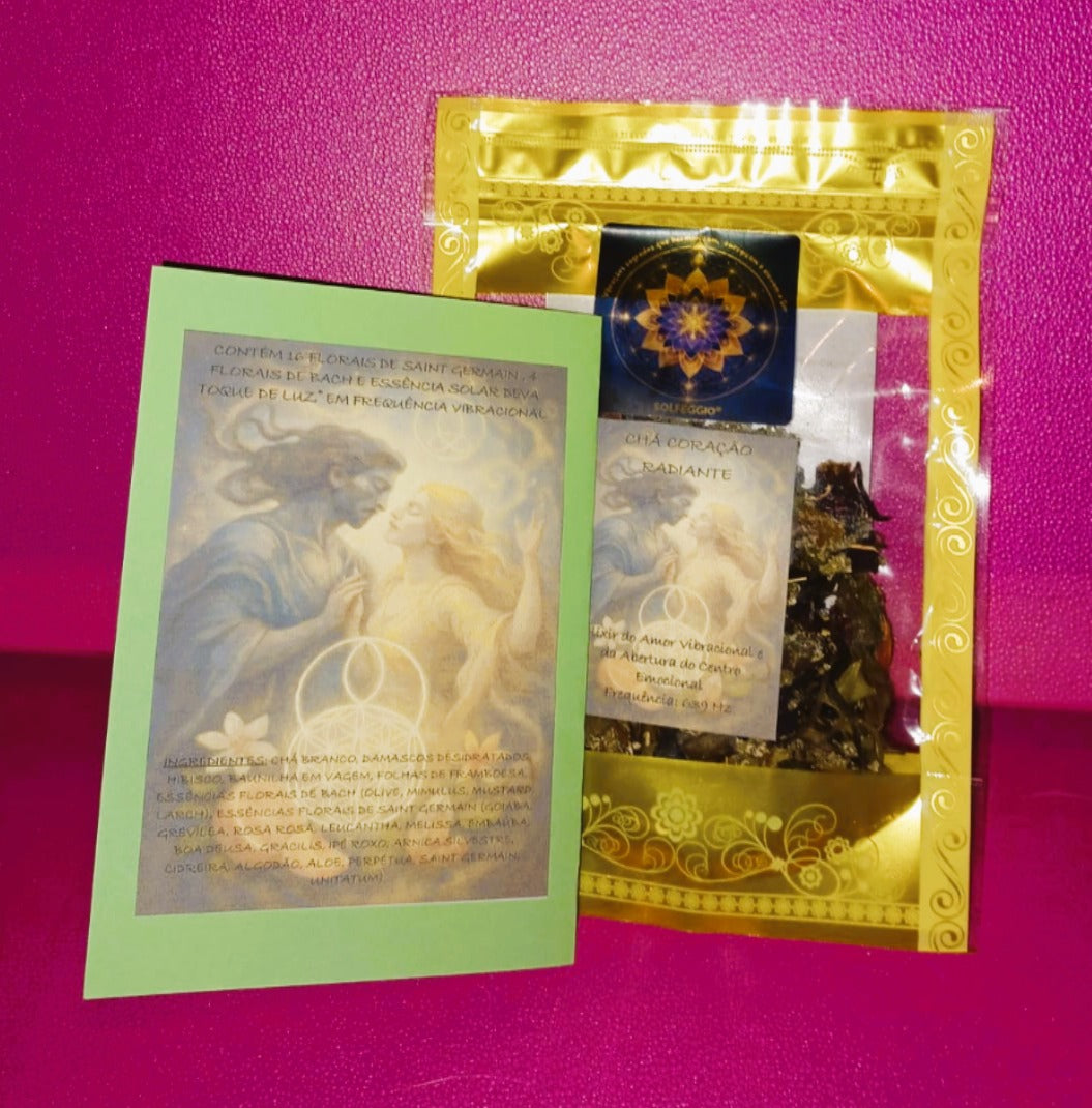 Chá Alquímico Coração Radiante – Amor Vibracional e Abertura Emocional | 639 Hz (25g)