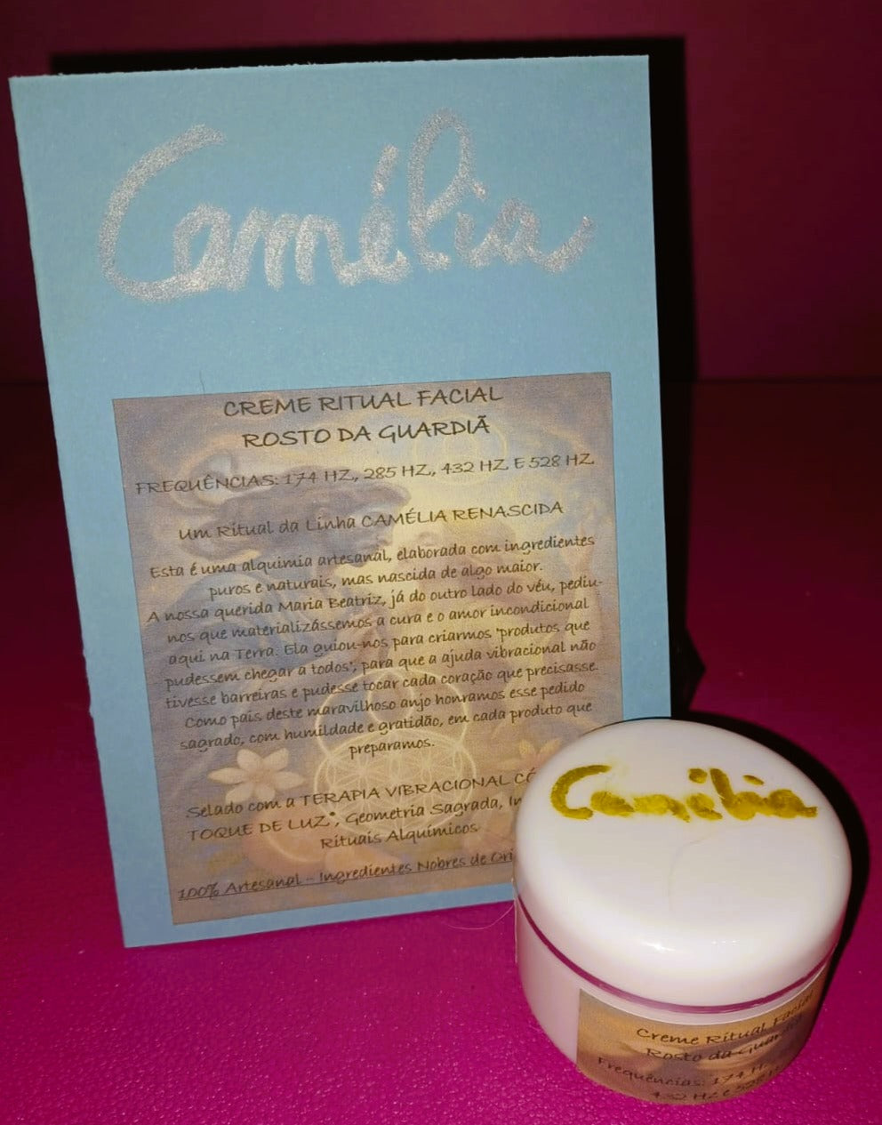 Creme Ritual Facial 'Rosto da Guardiã' – Sabedoria e Firmeza | Coleção Camélia Renascida (174 a 528 Hz)