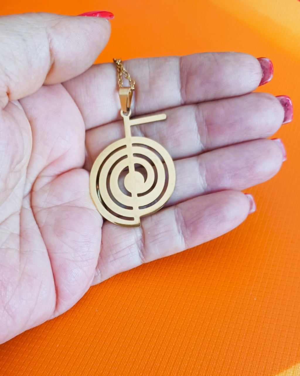 Colar Talismã 'Geometria Cho Ku Rei' | Símbolo de Poder (Aço Inoxidável)