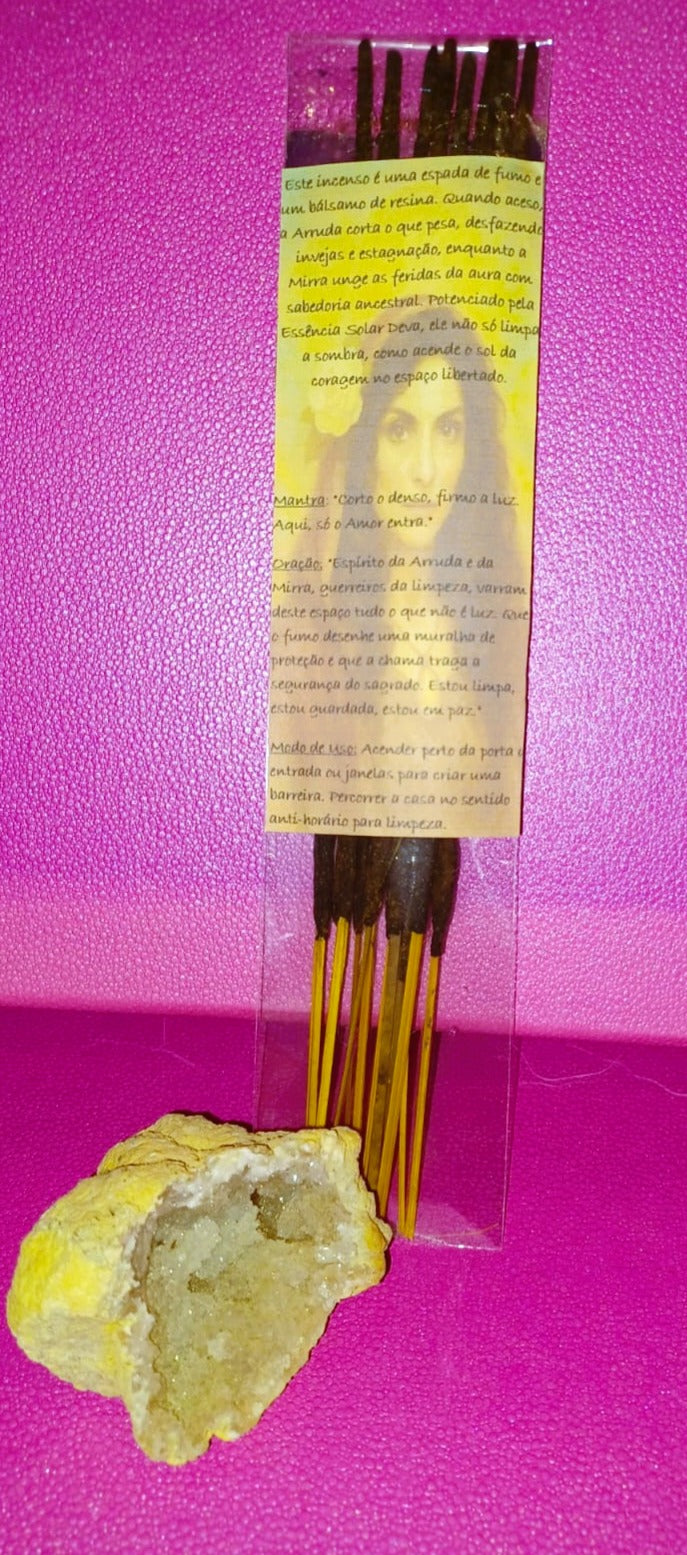 Incenso Natural 'Arruda e Mirra' – O Escudo Sagrado | 174 Hz & 741 Hz