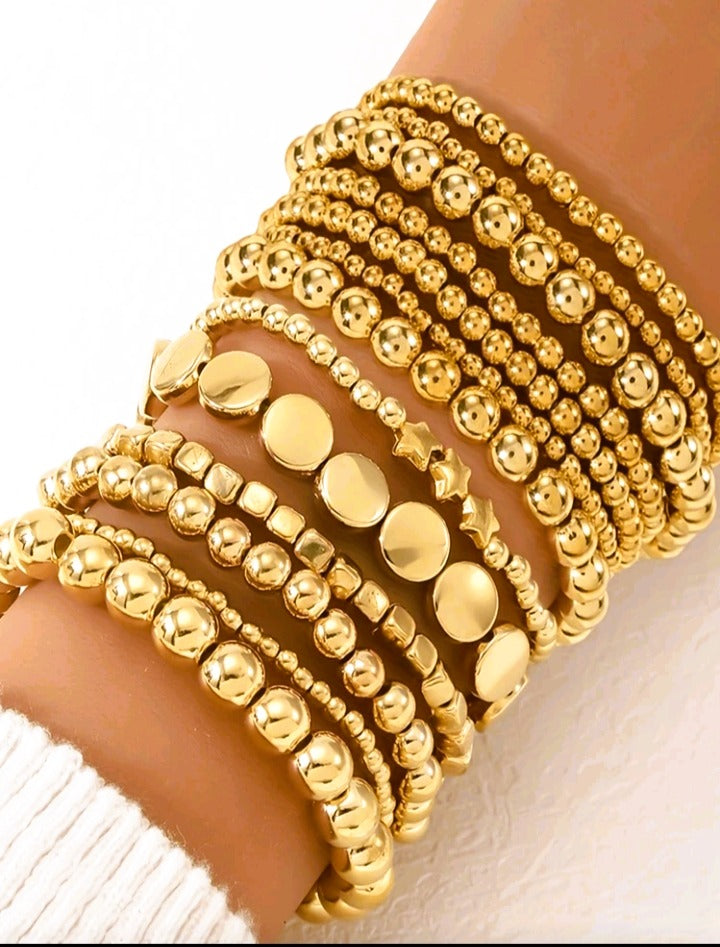 Coleção 'Gotas de Luz' – Pulseiras Talismã em Ouro Solar (432Hz & 528Hz)
