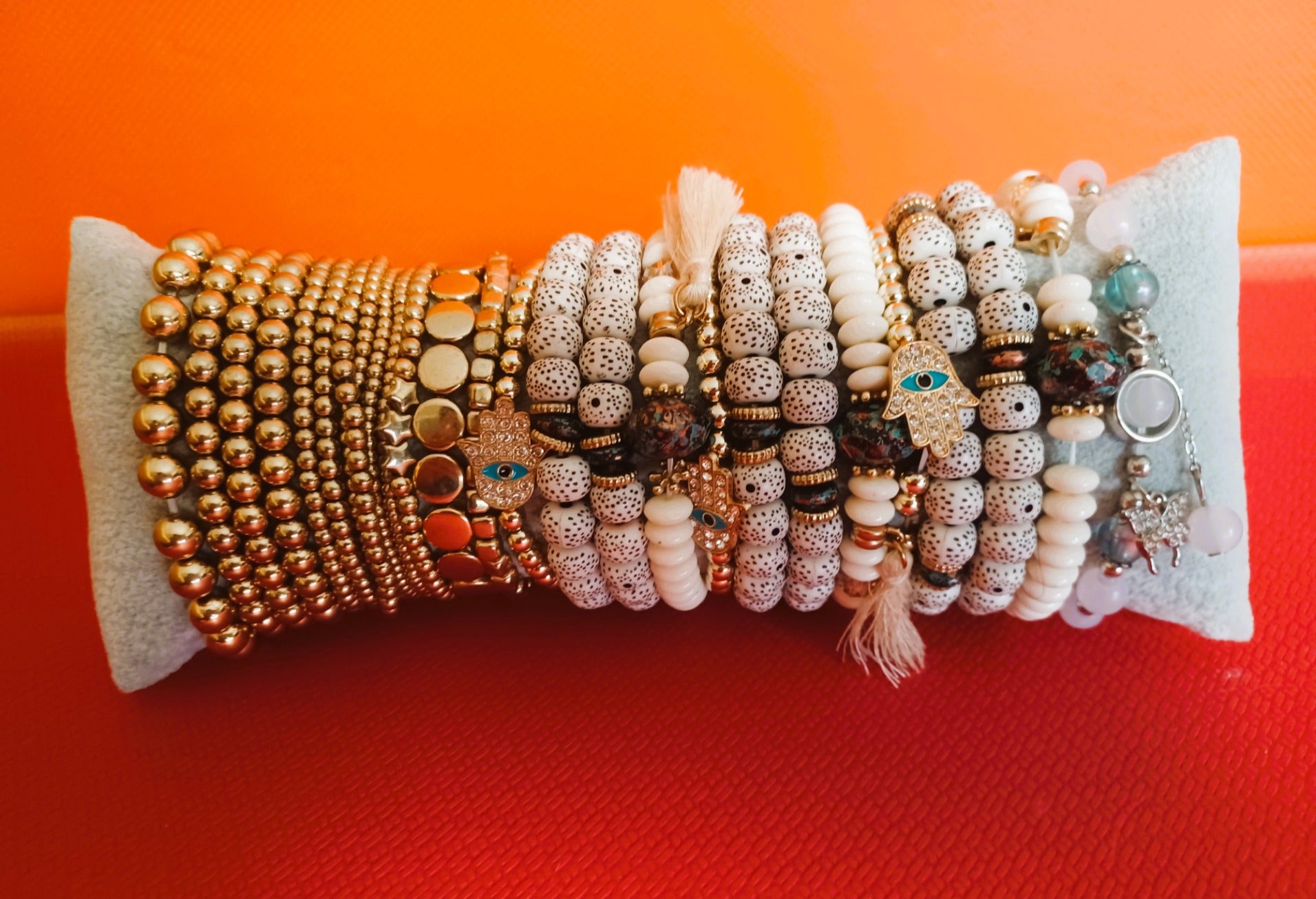 Pulseiras Talismã 'Proteção de Hamsa' | Estilo Boho-Chic (Vendidas à Unidade)
