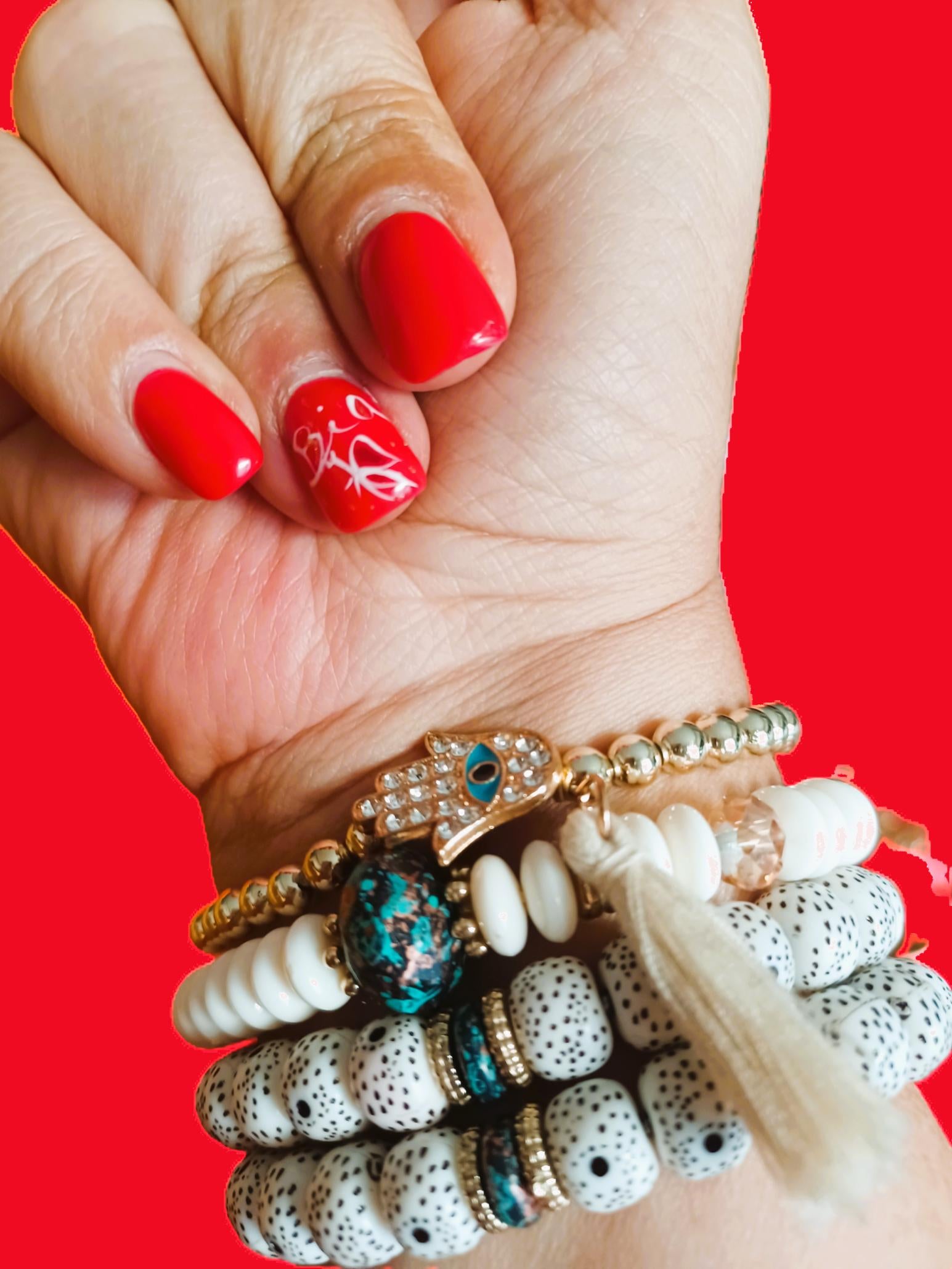 Pulseiras Talismã 'Proteção de Hamsa' | Estilo Boho-Chic (Vendidas à Unidade)