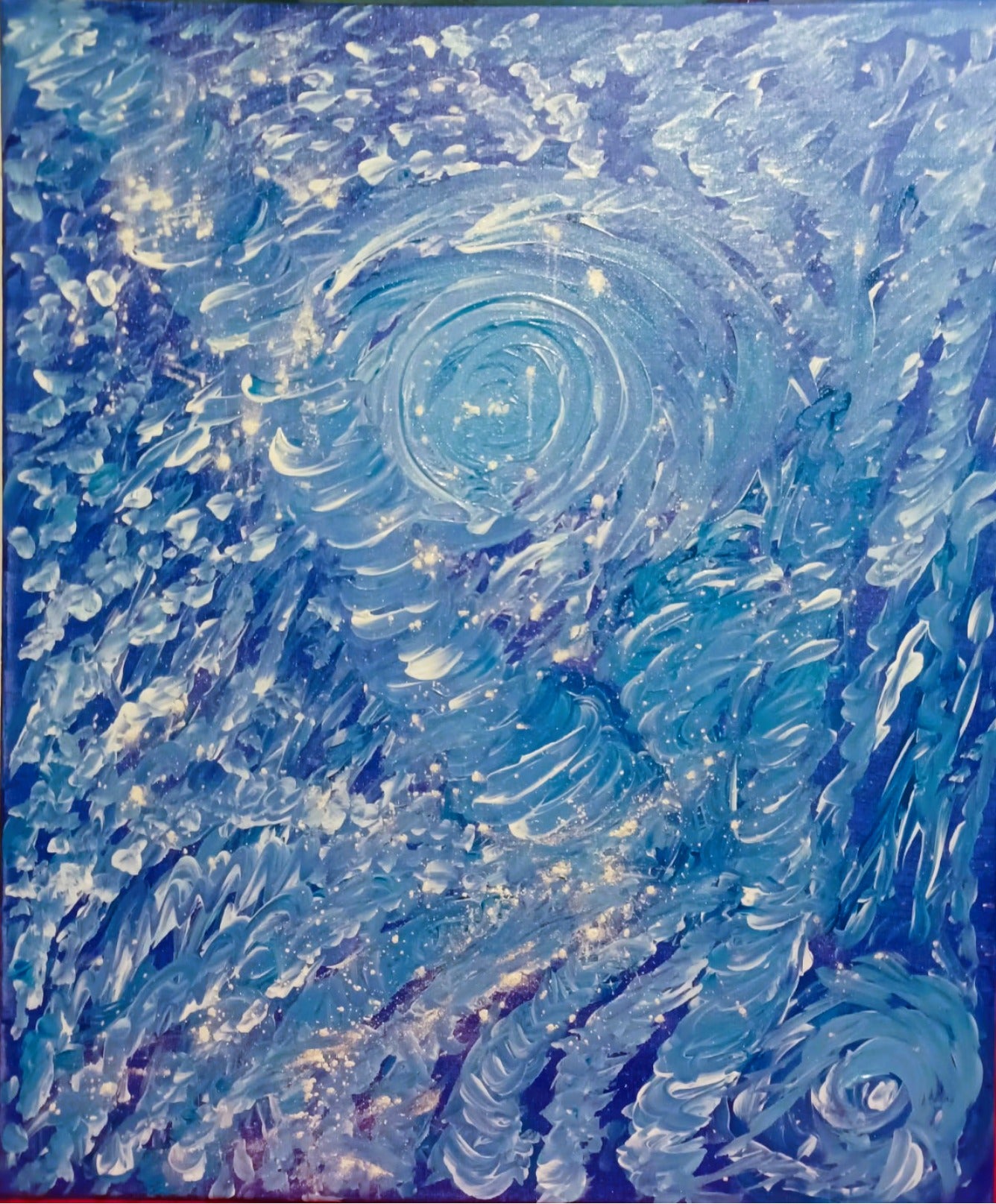 Tela Vibracional (50x60 cm) 'Portal do Vórtice Cósmico' – Purificação e Fluxo | Oráculos de Luz (741 Hz)
