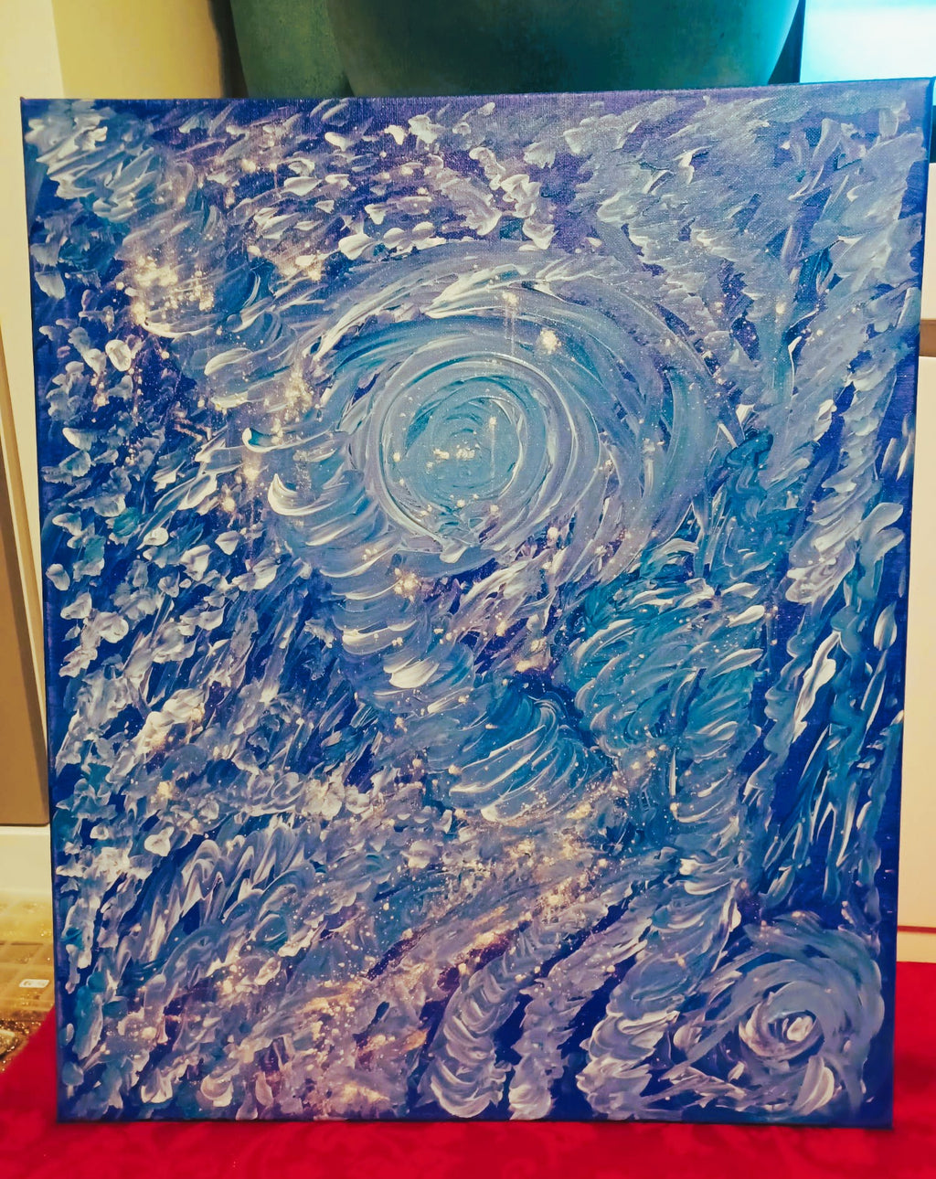 Tela Vibracional (50x60 cm) 'Portal do Vórtice Cósmico' – Purificação e Fluxo | Oráculos de Luz (741 Hz)