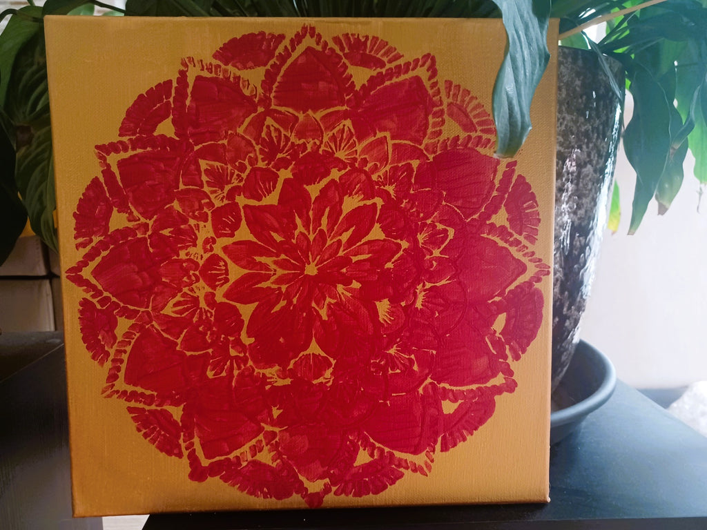 Tela Vibracional (30x30 cm) 'Portal da Estrela da Conclusão' – Ordem Perfeita | Oráculos de Luz (528 Hz)