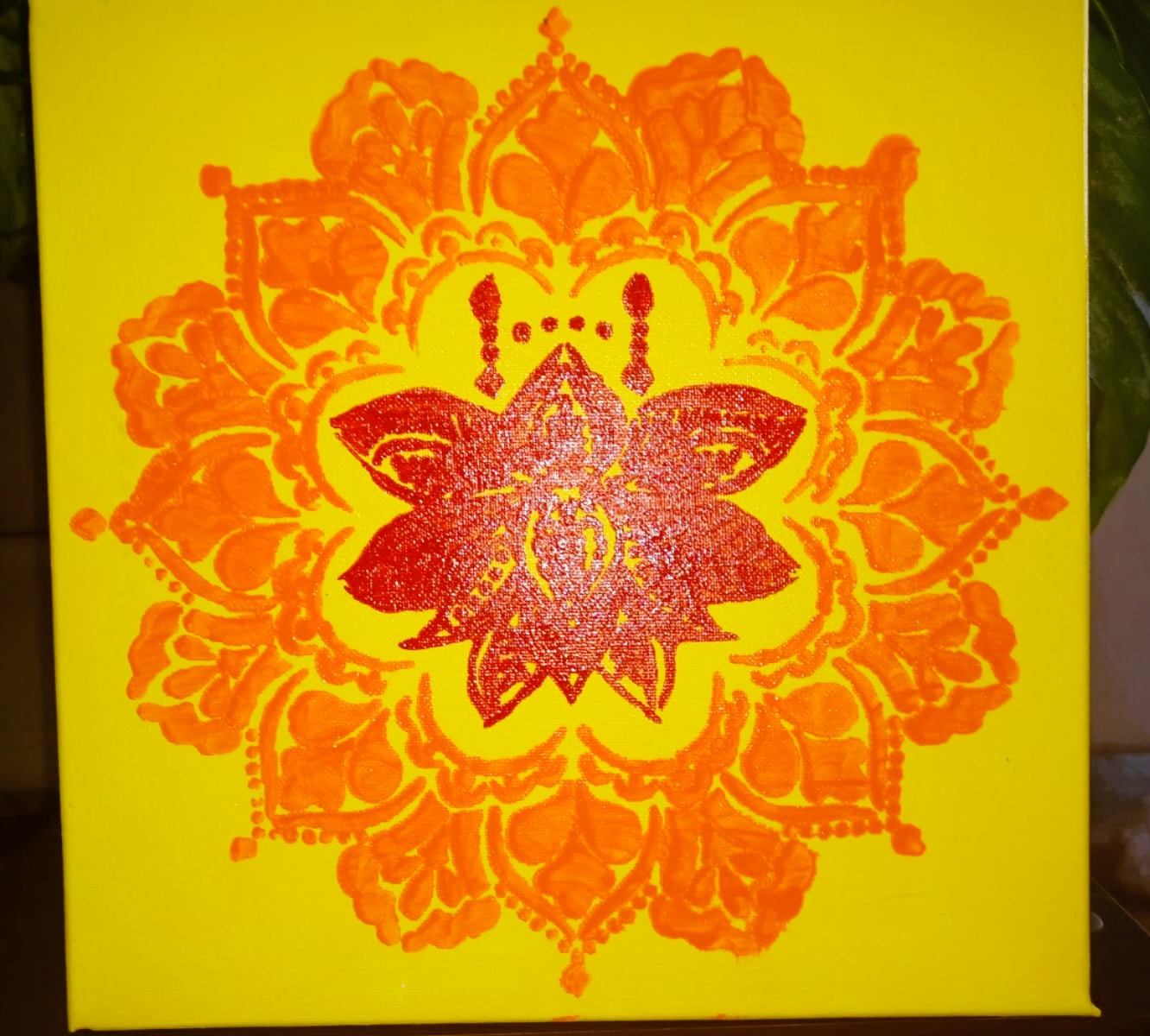 Tela Vibracional (30x30 cm) 'Portal do Sol Interior' – Poder Pessoal e Alegria | Oráculos de Luz (528 Hz)
