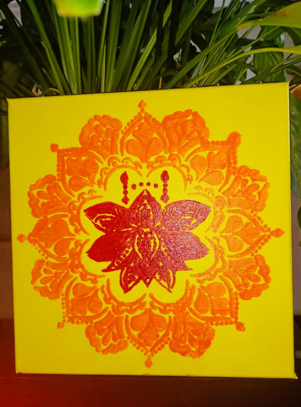 Tela Vibracional (30x30 cm) 'Portal do Sol Interior' – Poder Pessoal e Alegria | Oráculos de Luz (528 Hz)