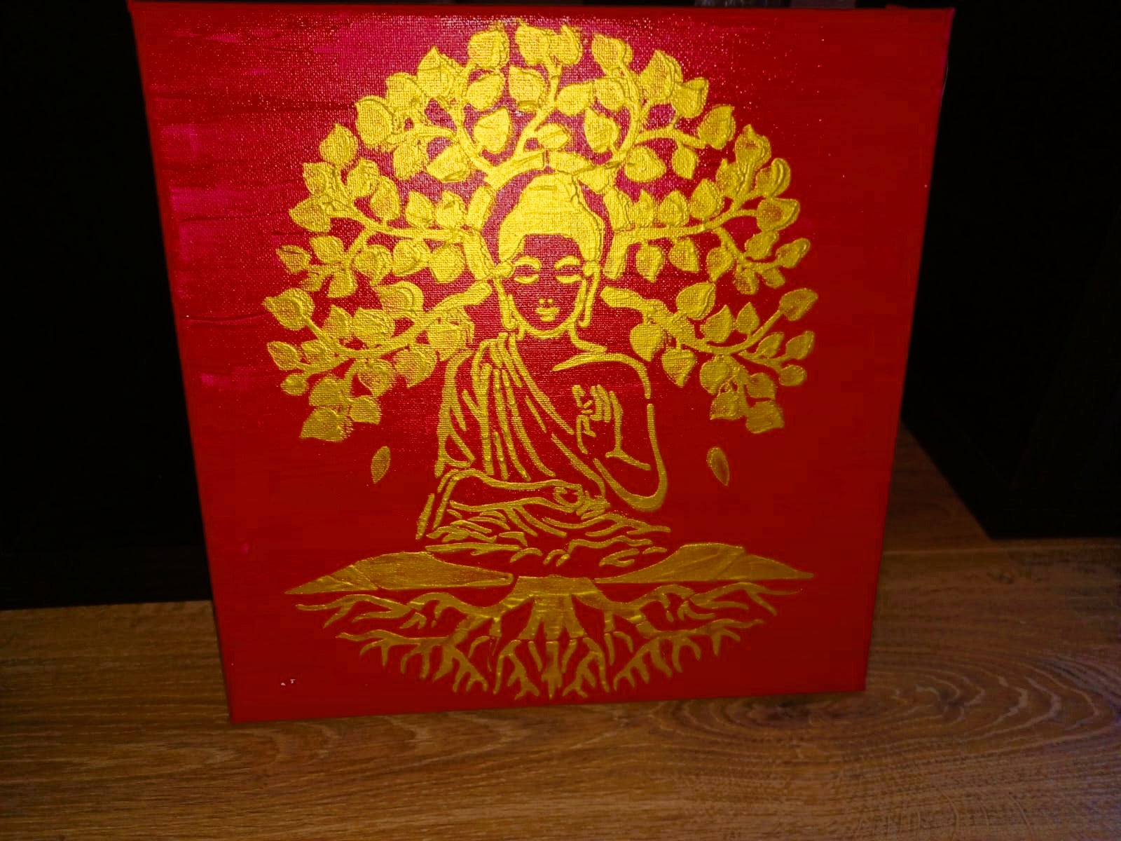 Tela Vibracional (30x30 cm) 'Portal da Sabedoria Enraizada' – Iluminação e Ação | Oráculos de Luz (396 Hz)