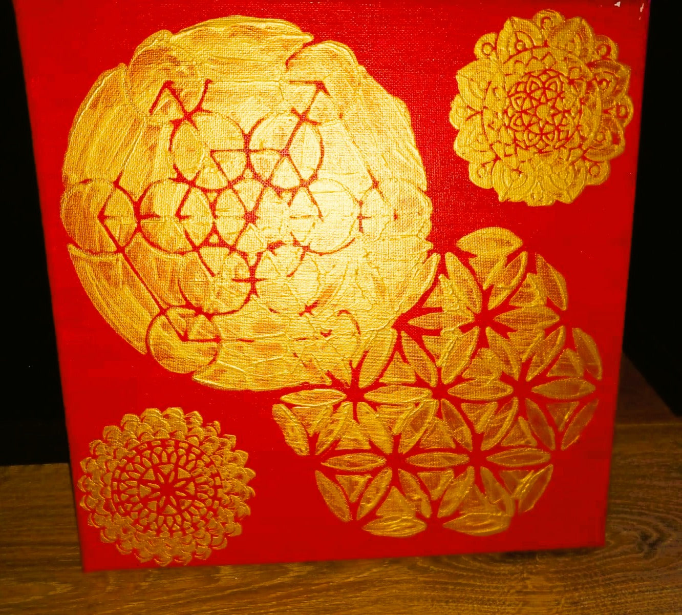 Tela Vibracional (30x30 cm) 'Portal dos Mundos Entrelaçados' – Conexão e União | Oráculos de Luz (639 Hz)