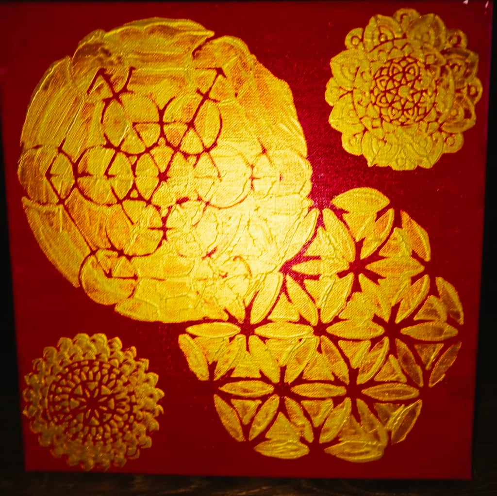 Tela Vibracional (30x30 cm) 'Portal dos Mundos Entrelaçados' – Conexão e União | Oráculos de Luz (639 Hz)