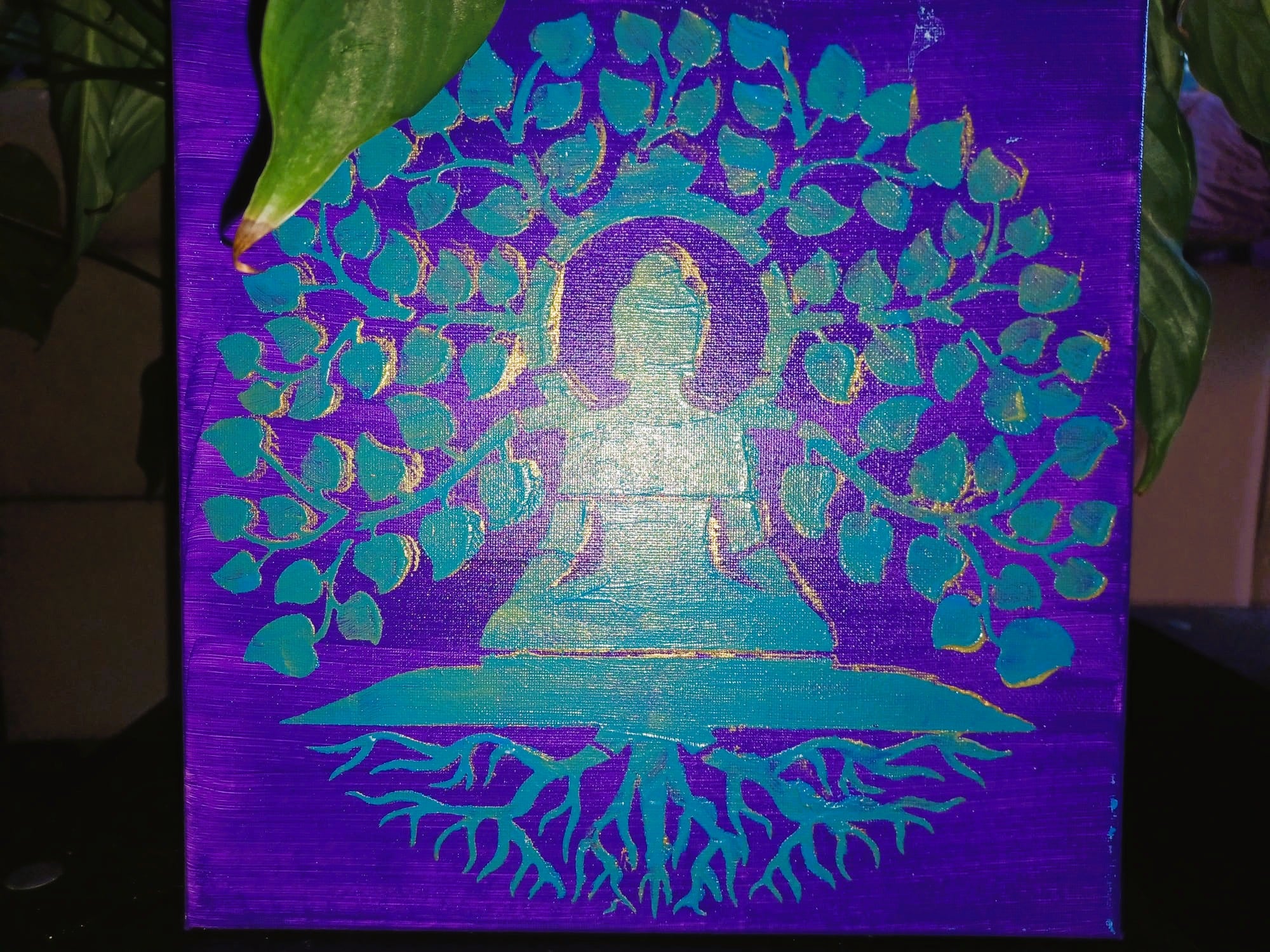 Tela Vibracional (30x30 cm) 'Portal da Consciência Turquesa' – Cura e Intuição | Oráculos de Luz (741 Hz)