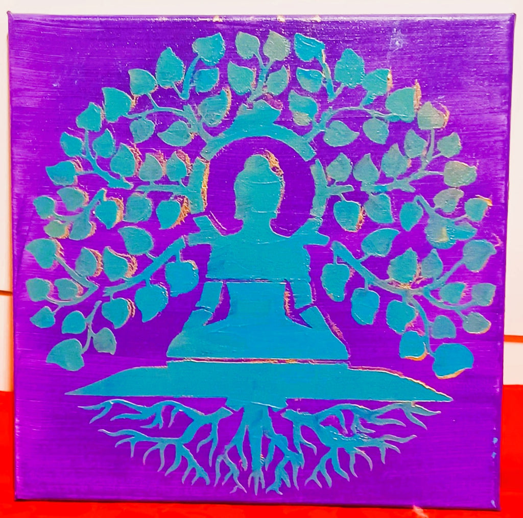 Tela Vibracional (30x30 cm) 'Portal da Consciência Turquesa' – Cura e Intuição | Oráculos de Luz (741 Hz)