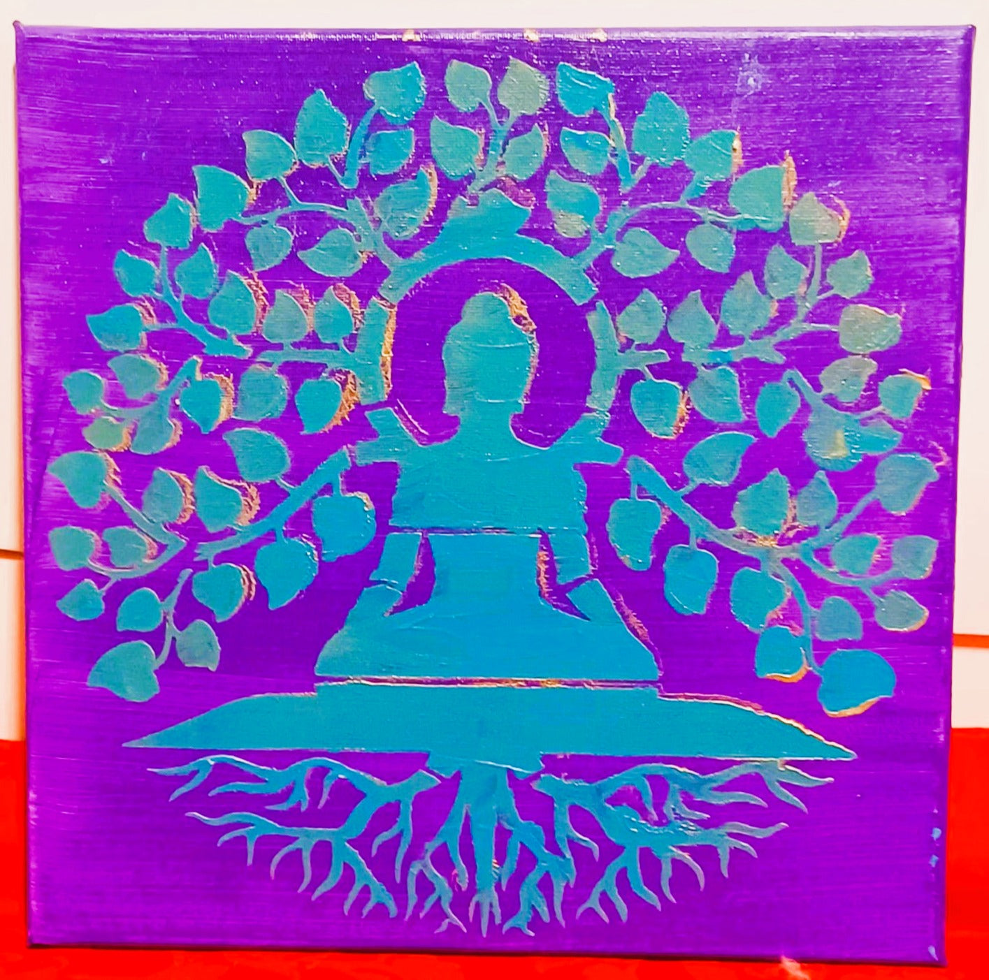 Tela Vibracional (30x30 cm) 'Portal da Consciência Turquesa' – Cura e Intuição | Oráculos de Luz (741 Hz)