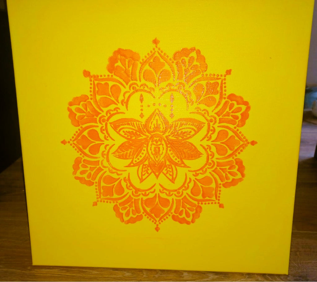 Tela Vibracional (40x40 cm) 'Portal da Semente Solar' – Poder Pessoal e Sucesso | Oráculos de Luz (528 Hz)