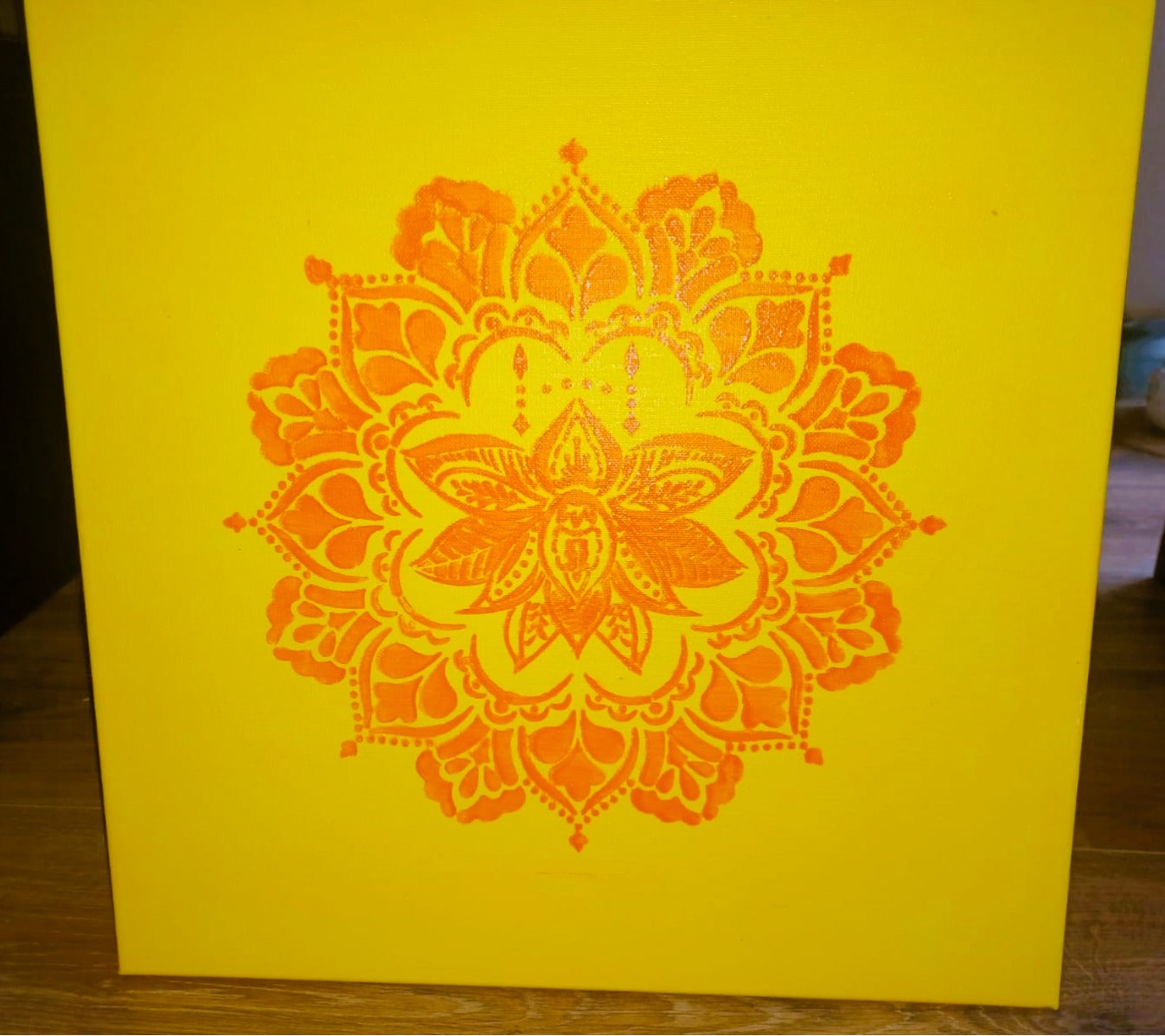 Tela Vibracional (40x40 cm) 'Portal da Semente Solar' – Poder Pessoal e Sucesso | Oráculos de Luz (528 Hz)