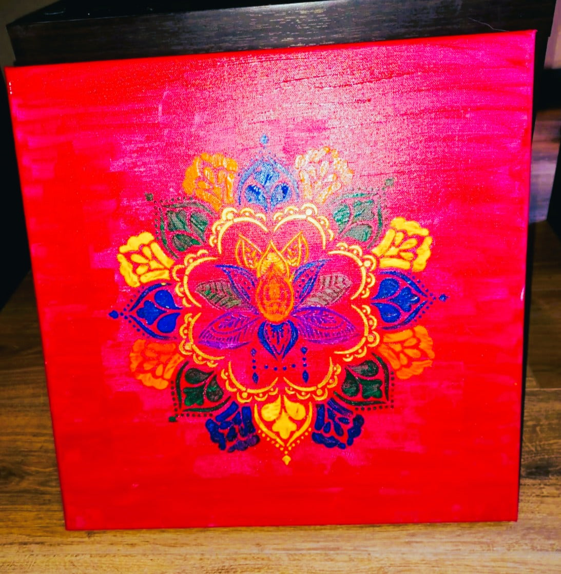 Tela Vibracional (40x40 cm) 'Portal do Lótus Alquímico' – Alinhamento de Chakras | Oráculos de Luz (432 Hz)