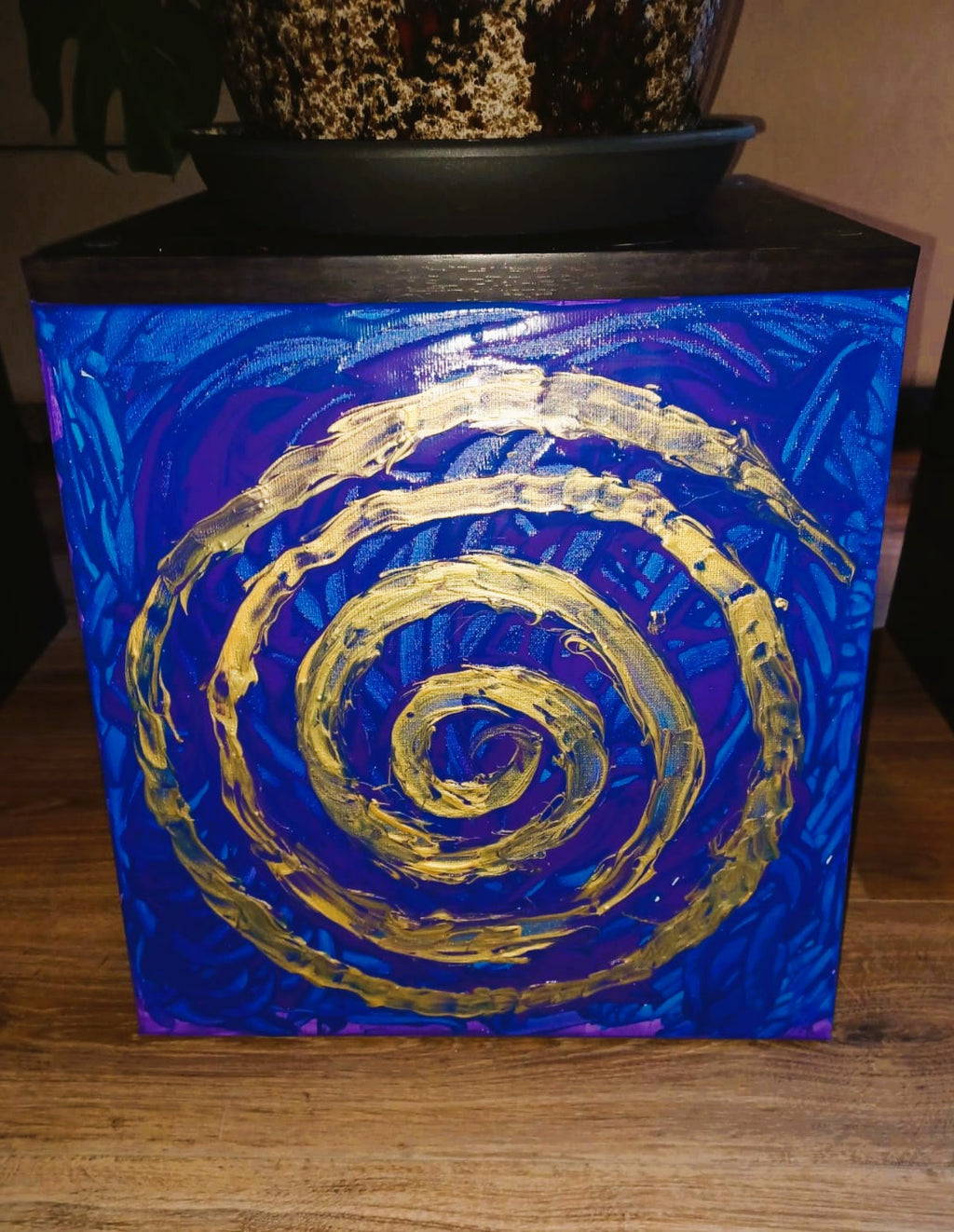 Tela Vibracional (40x40 cm) 'Portal da Espiral Galáctica' – Intuição e Expansão | Oráculos de Luz (852 Hz)