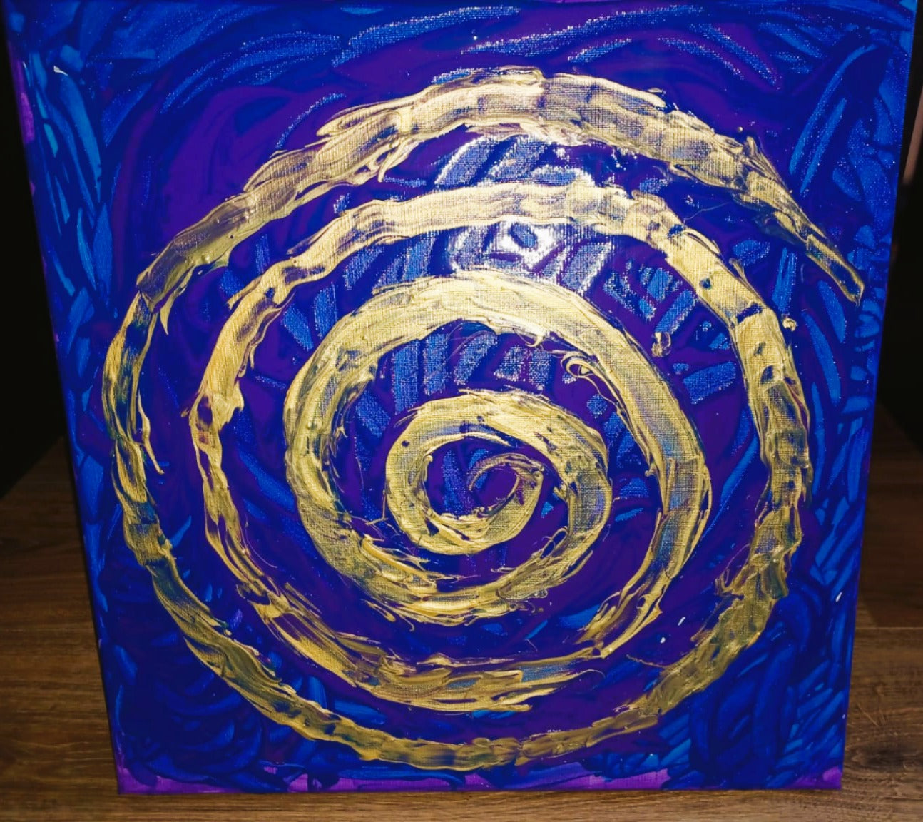 Tela Vibracional (40x40 cm) 'Portal da Espiral Galáctica' – Intuição e Expansão | Oráculos de Luz (852 Hz)