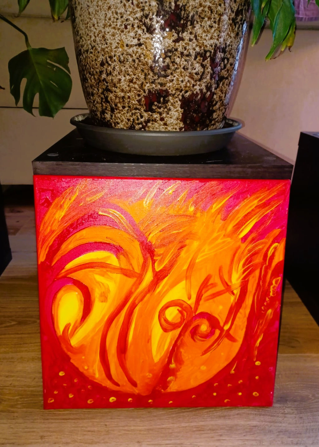 Tela Vibracional (40x40 cm) 'Portal do Fogo Criador' – Renascimento e Vitalidade | Oráculos de Luz (417 Hz)