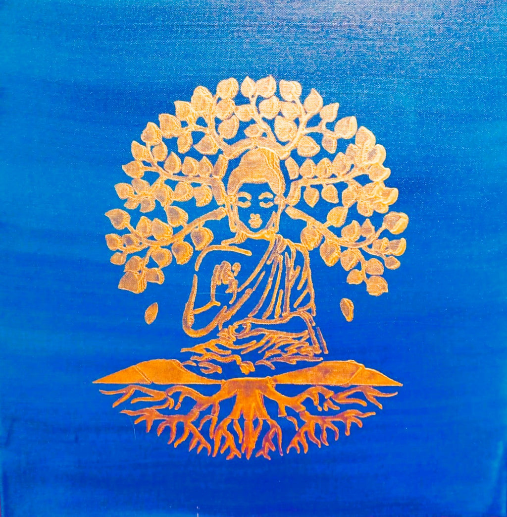 Tela Vibracional (40x40 cm) 'Portal do Mestre Iluminado' – Sabedoria e Proteção | Oráculos de Luz (963 Hz)