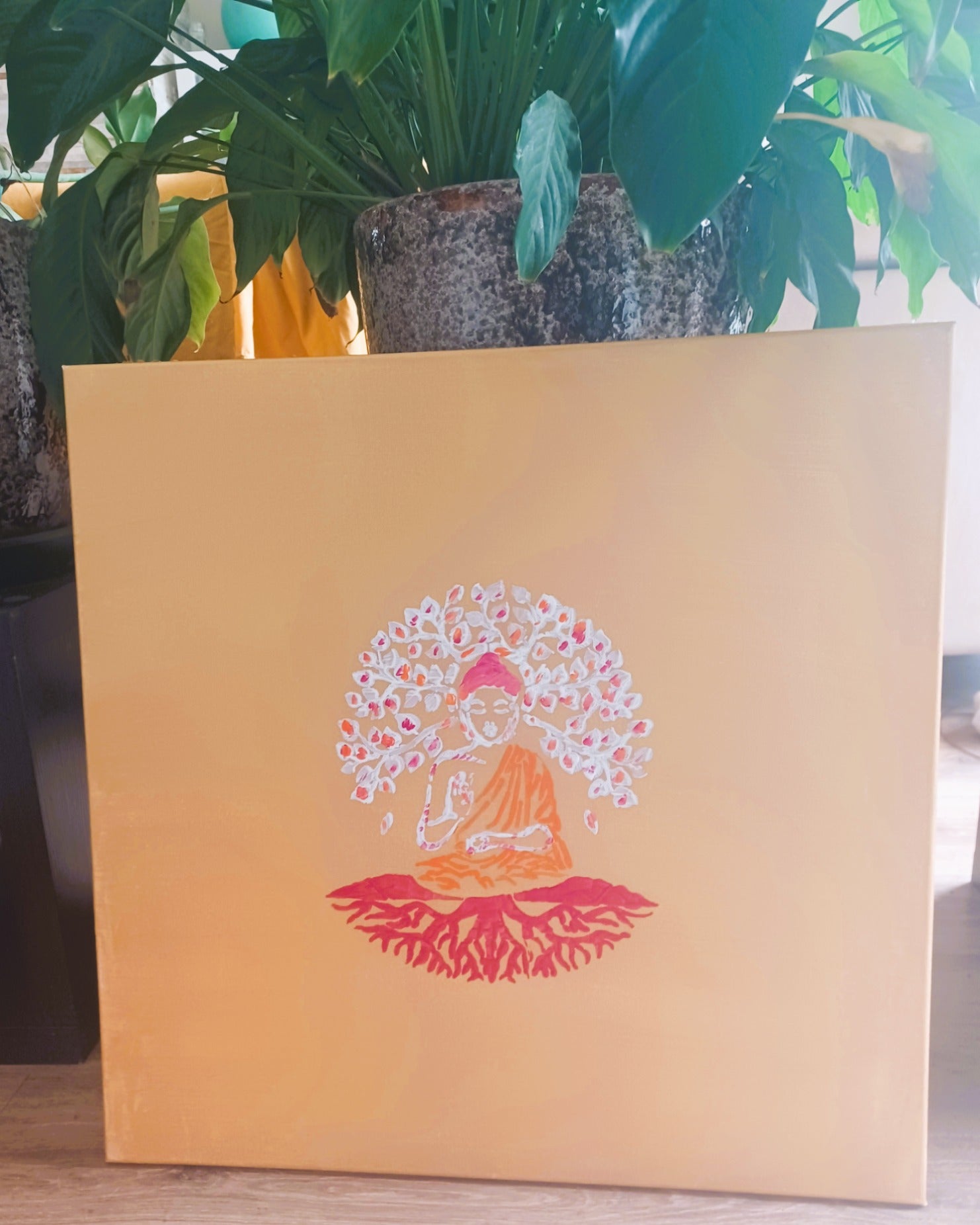 Tela Vibracional (60x60 cm) 'Portal do Despertar Vibrante' – Vitalidade e Abundância | Oráculos de Luz (432 Hz)